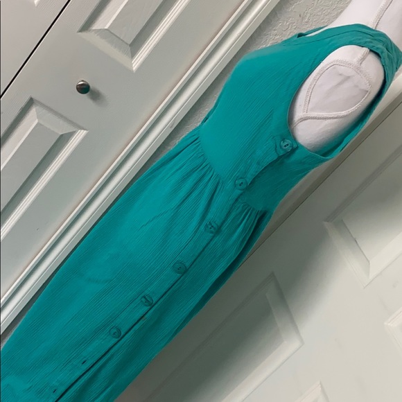 Full-length Turquoise Dress - Picture 2 of 3